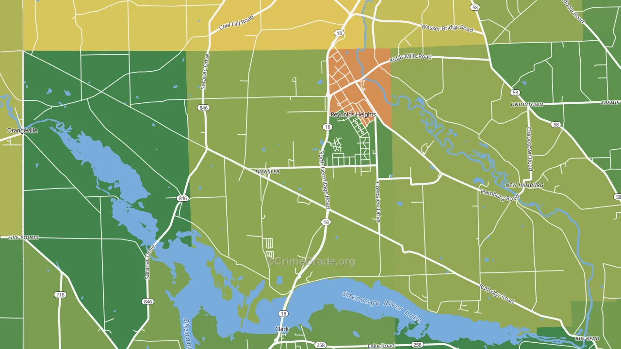 Transfer, PA Map of Vandalism Rates