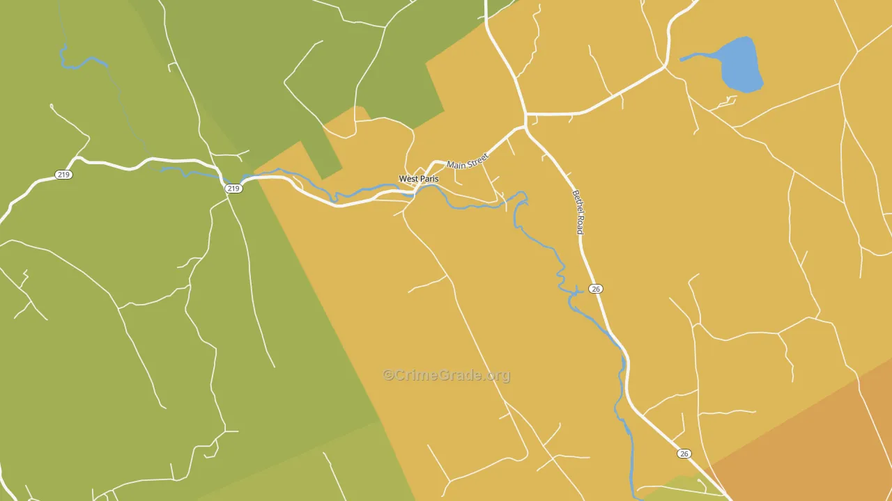 Trap Corner, ME Map of Vandalism Rates