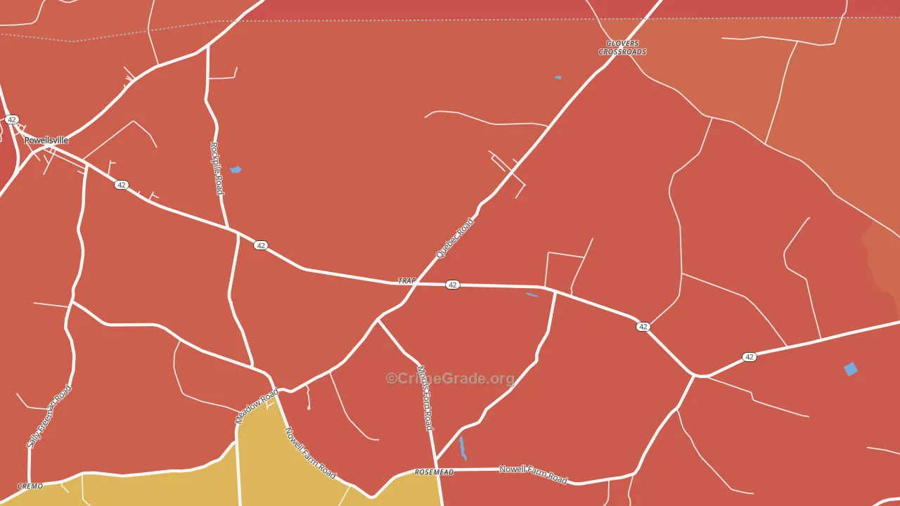 Trap, NC Map of Vandalism Rates