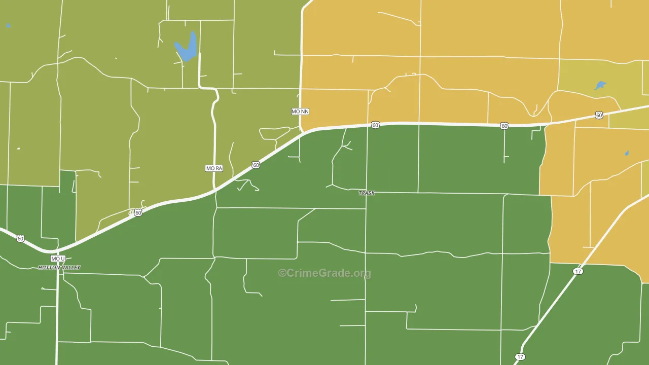 Trask, MO Map of Vandalism Rates