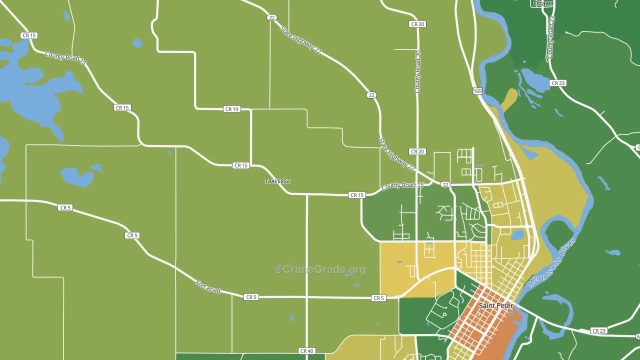 Traverse, MN Map of Vandalism Rates