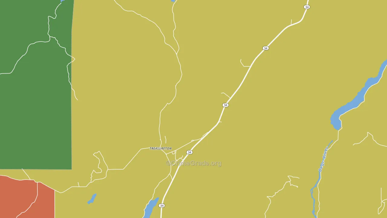 Treasureton, ID Map of Vandalism Rates