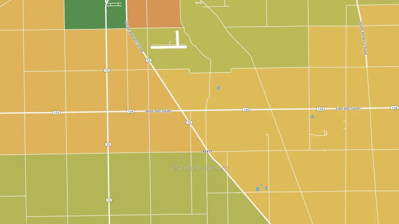 Treaty, IN Map of Vandalism Rates