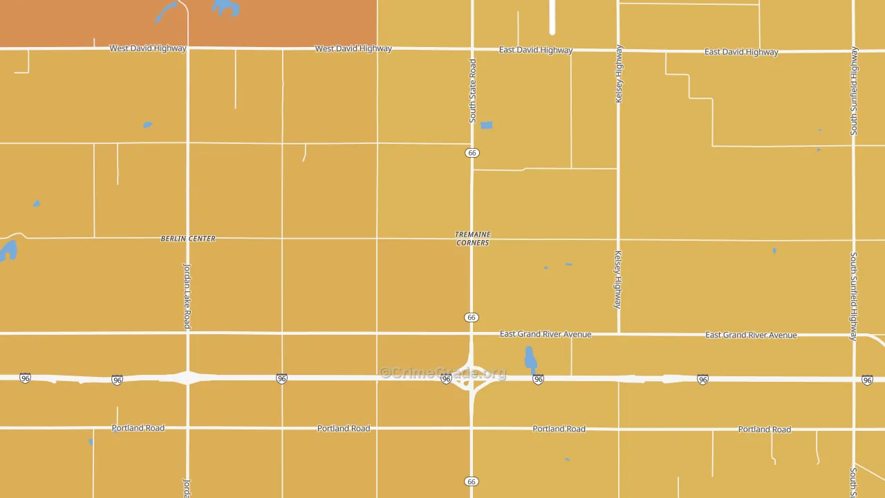 Tremaine Corners, MI Map of Vandalism Rates