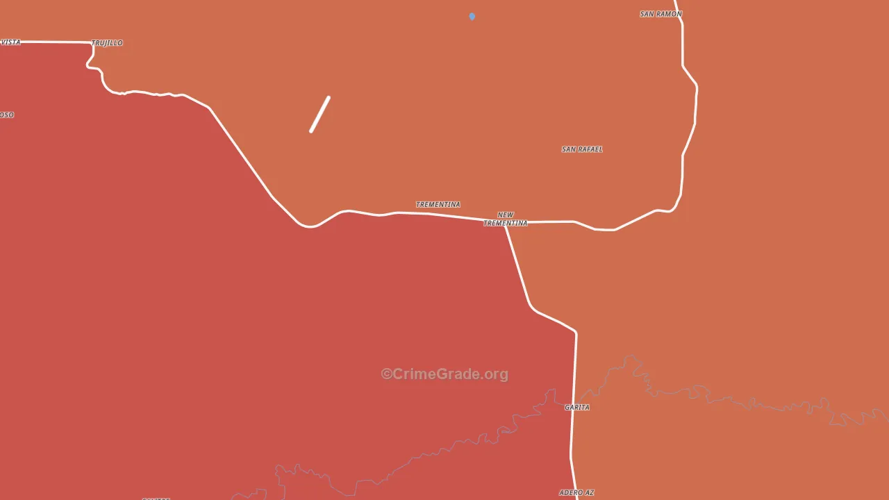 Trementina, NM Map of Vandalism Rates