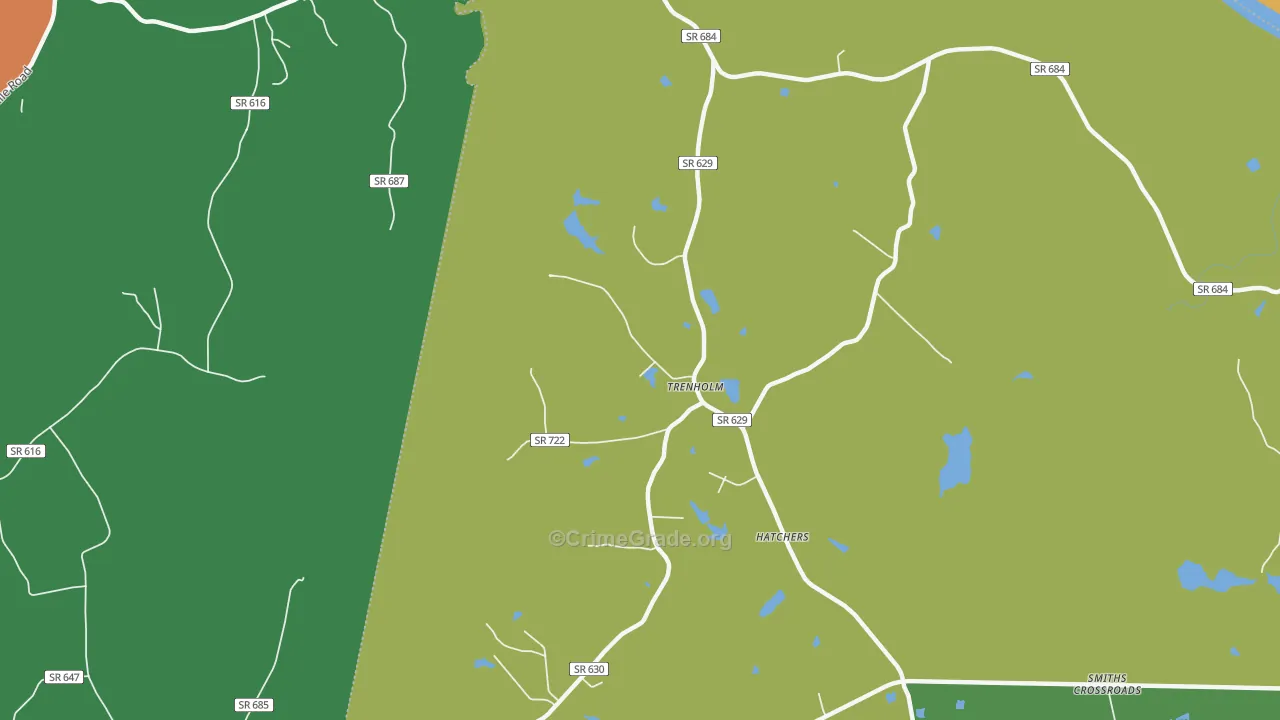 Trenholm, VA Map of Vandalism Rates