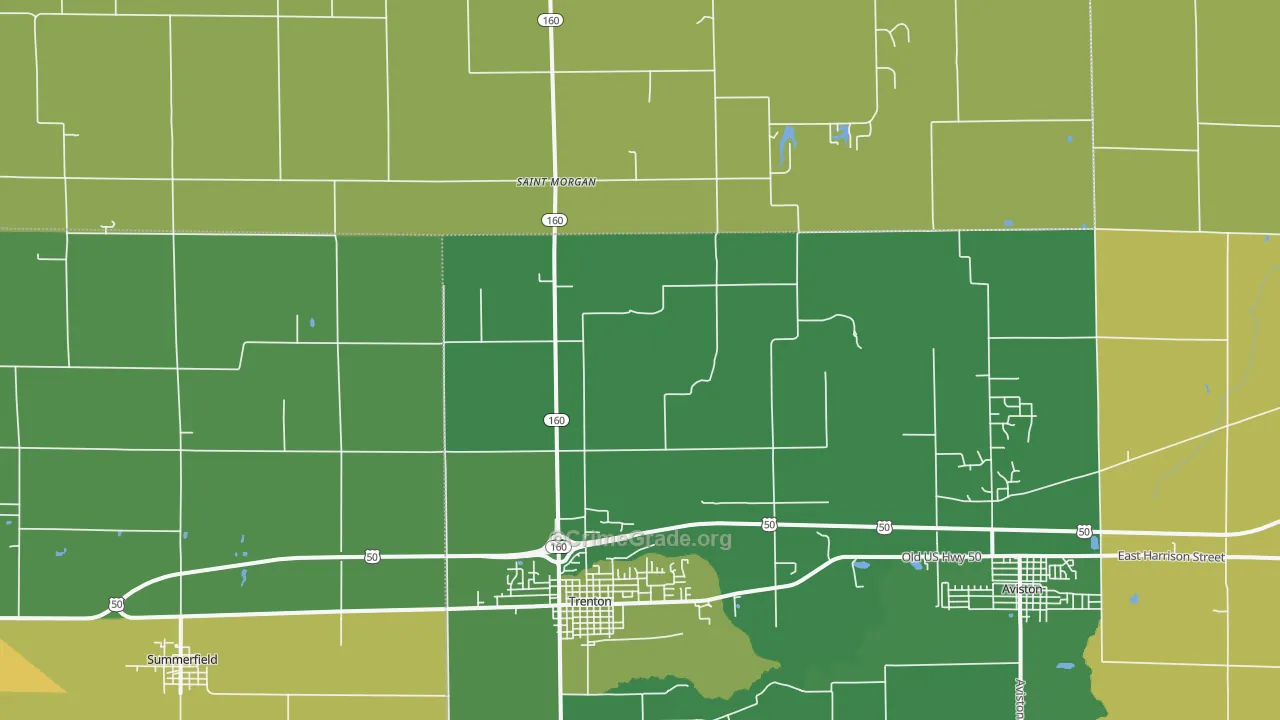 Trenton, IL Map of Vandalism Rates