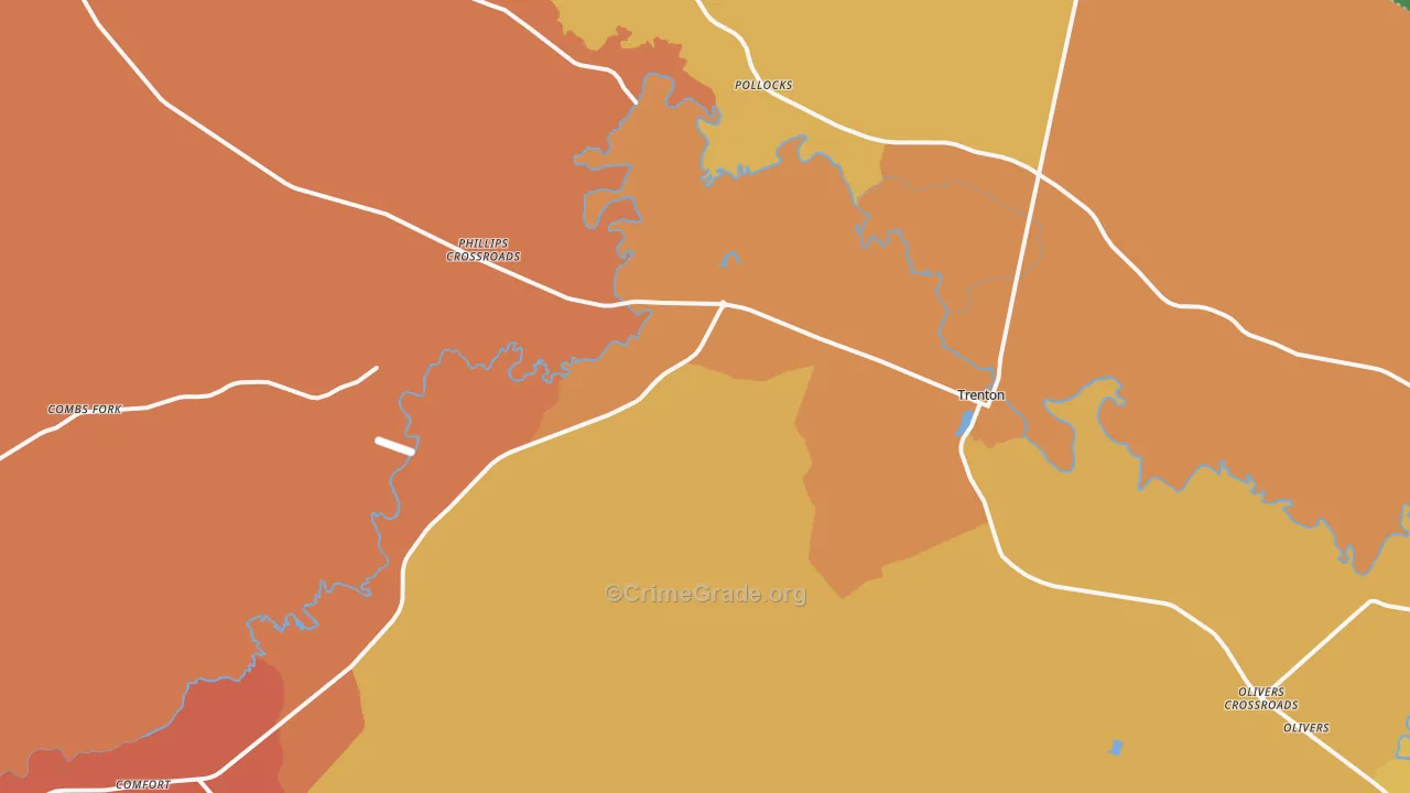 Trenton, NC Map of Vandalism Rates