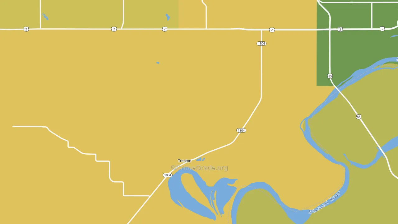 Trenton, ND Map of Vandalism Rates