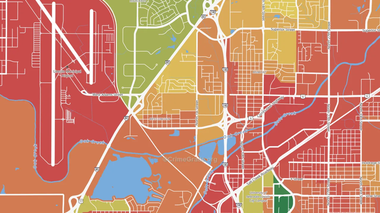 Tri-Court, Lincoln, NE Map of Vandalism Rates