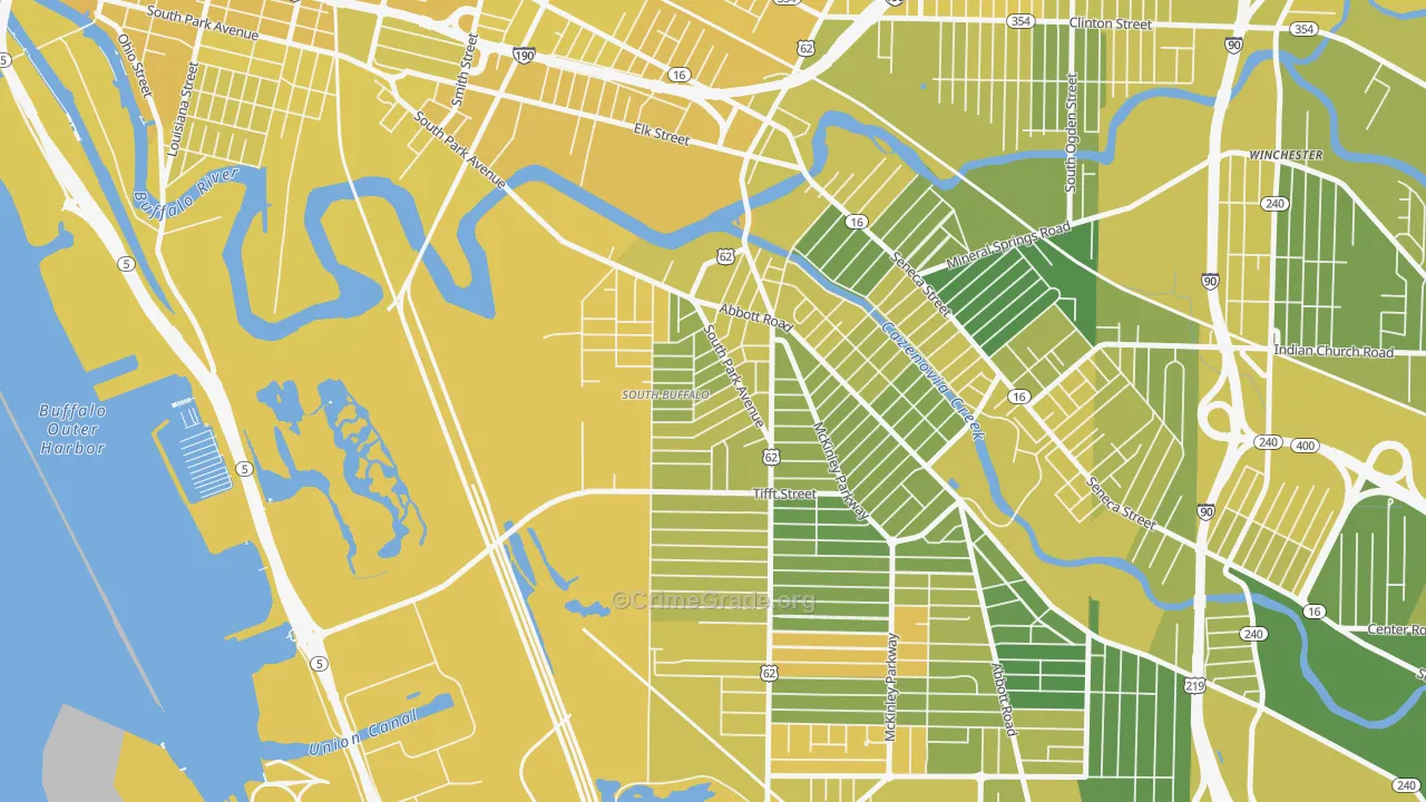Triangle, Buffalo, NY Map of Vandalism Rates
