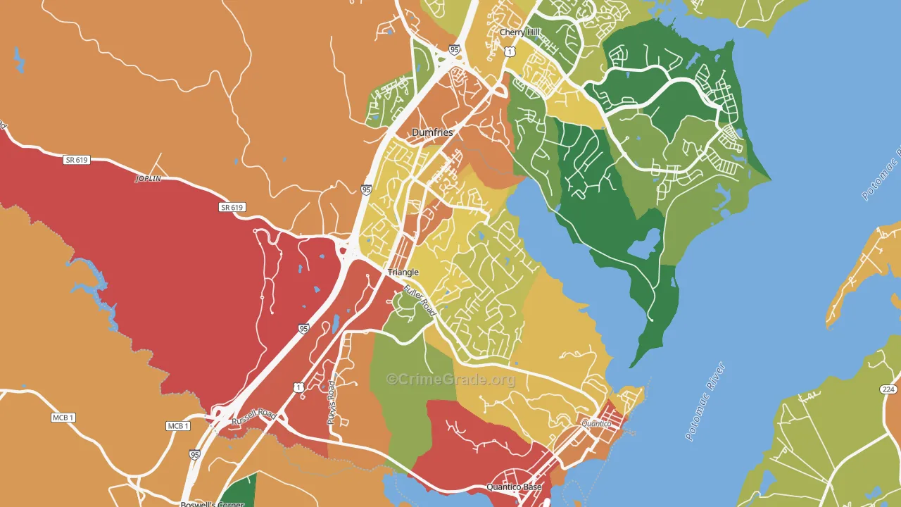 Triangle, VA Map of Vandalism Rates
