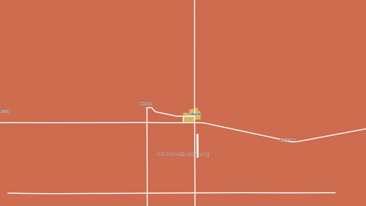 Tribune, KS Map of Vandalism Rates