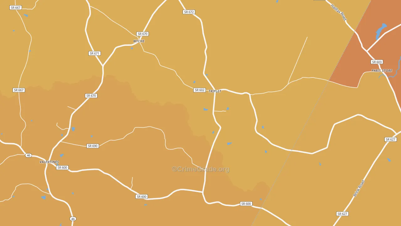 Triplet, VA Map of Vandalism Rates