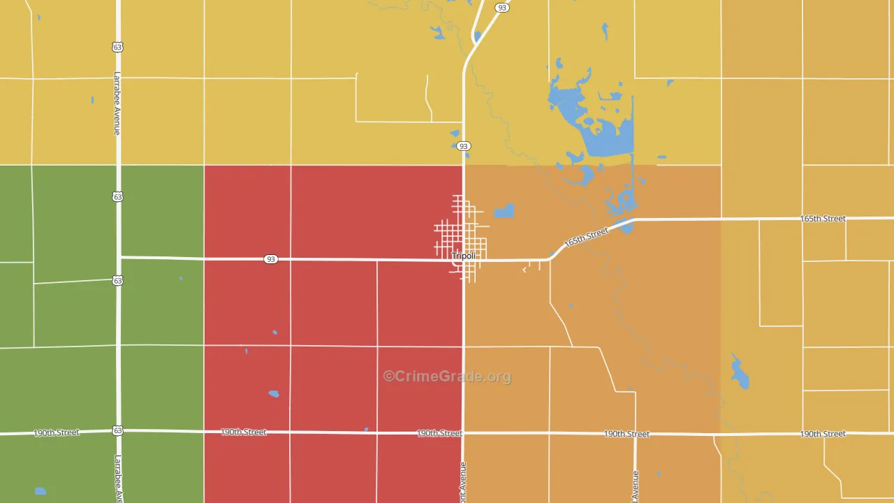 Tripoli, IA Map of Vandalism Rates