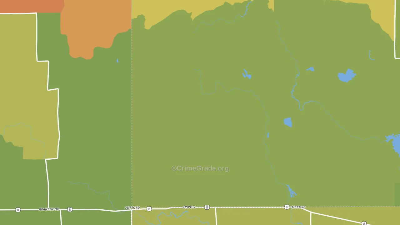 Tripoli, WI Map of Vandalism Rates