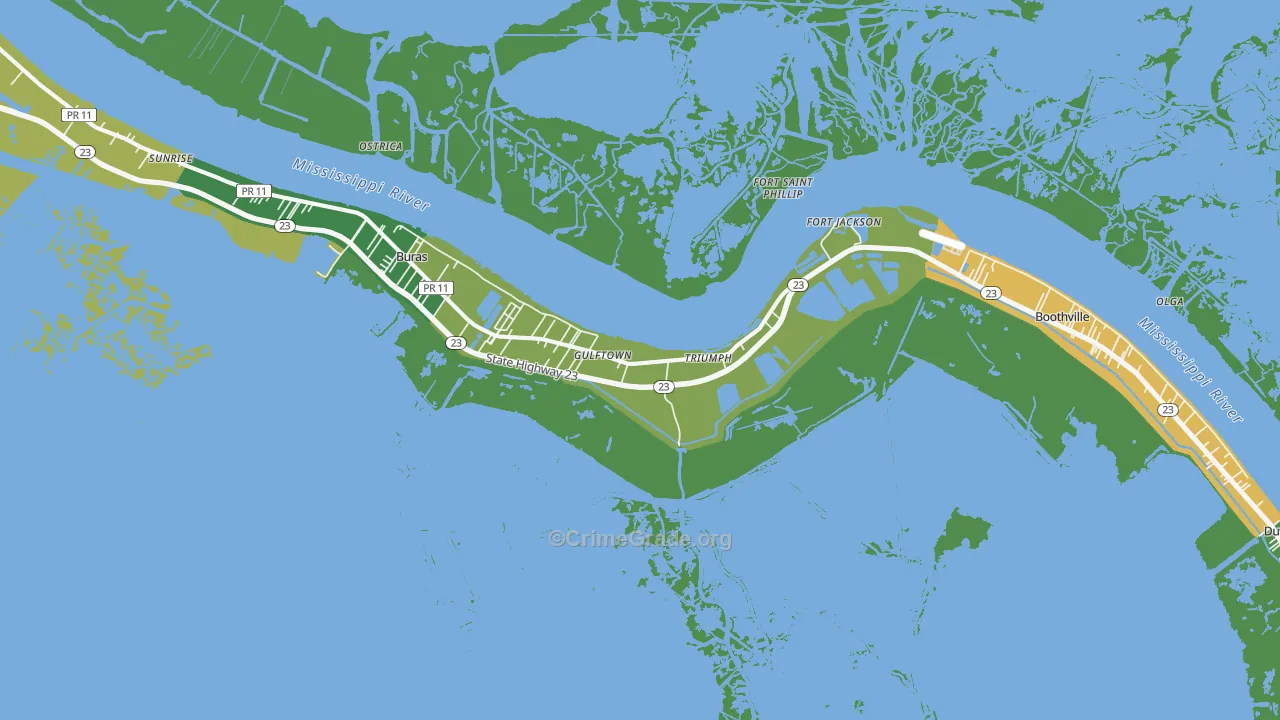 Triumph, LA Map of Vandalism Rates