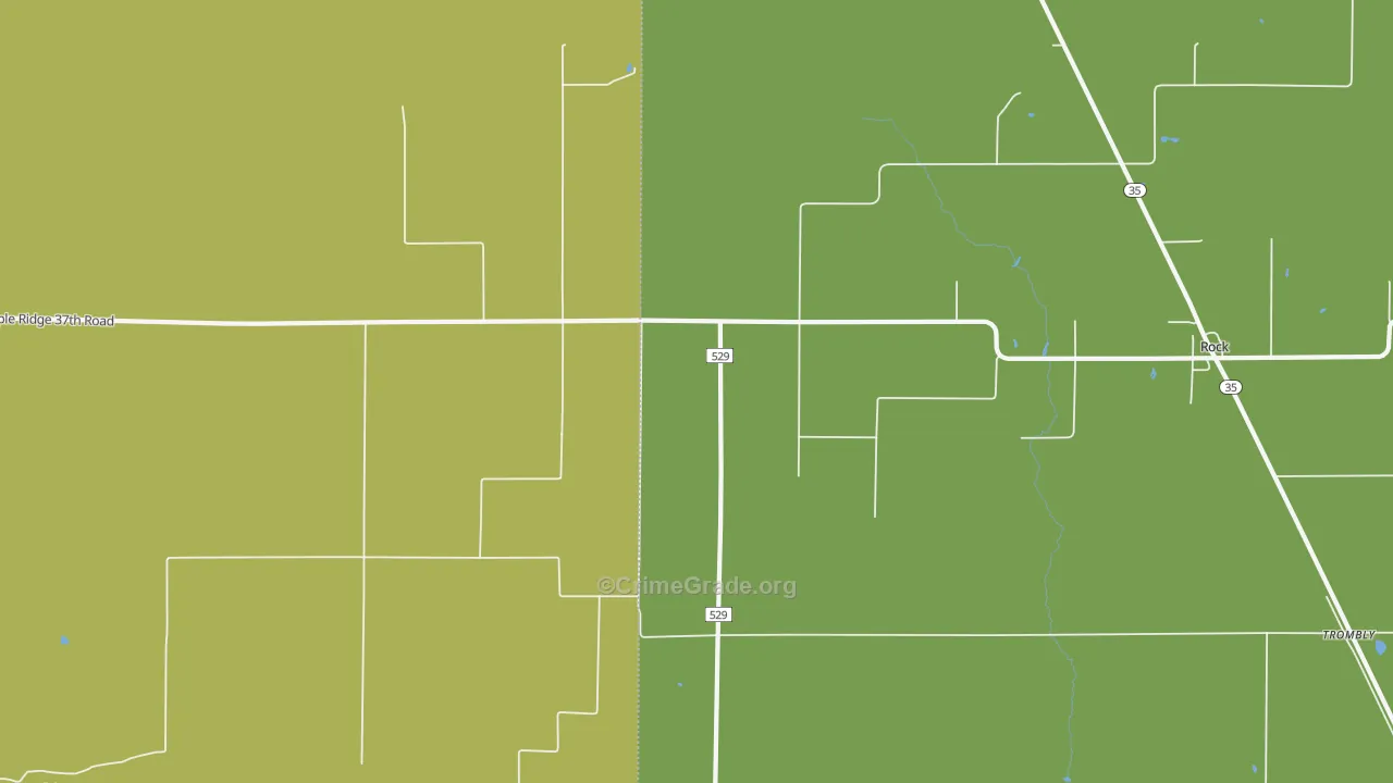 Trombly, MI Map of Vandalism Rates