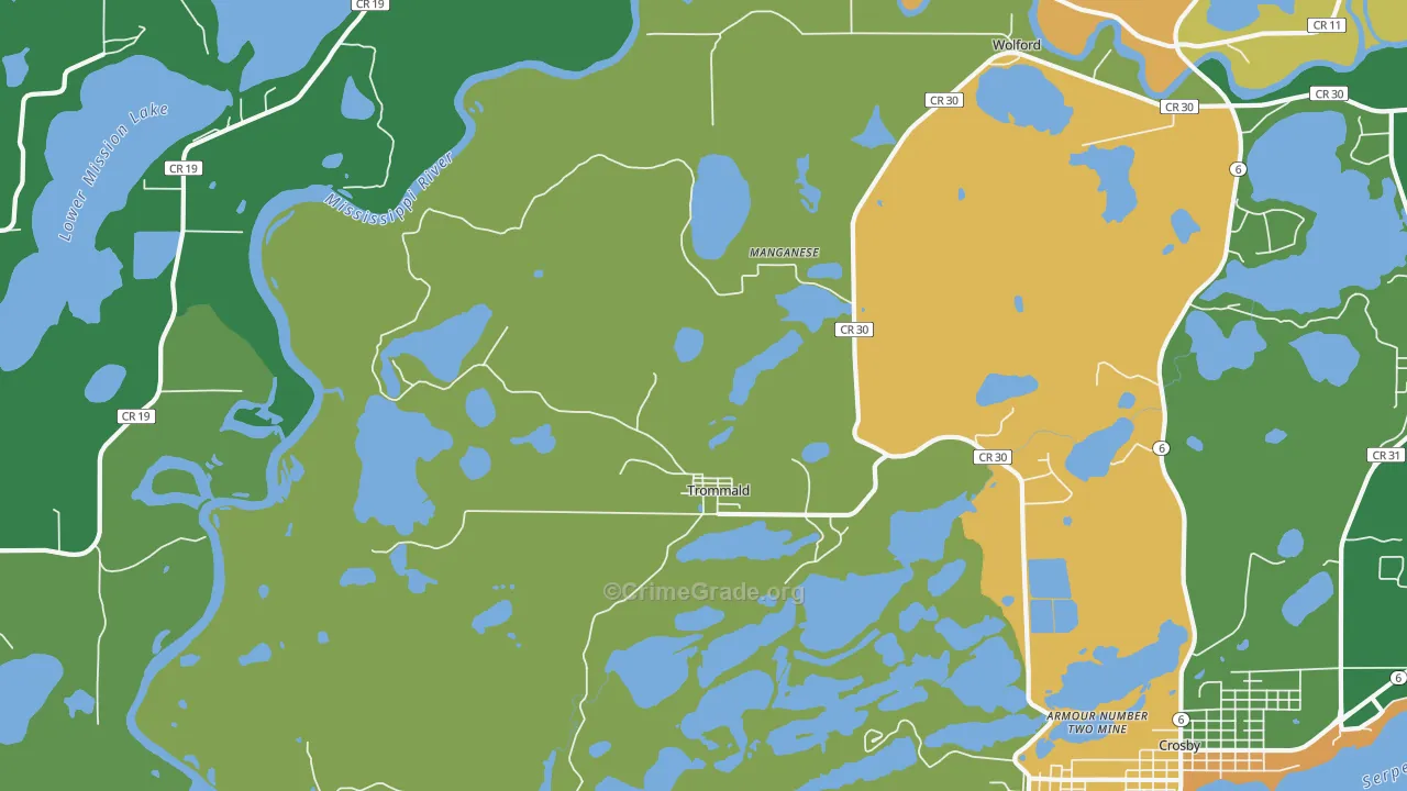 Trommald, MN Map of Vandalism Rates
