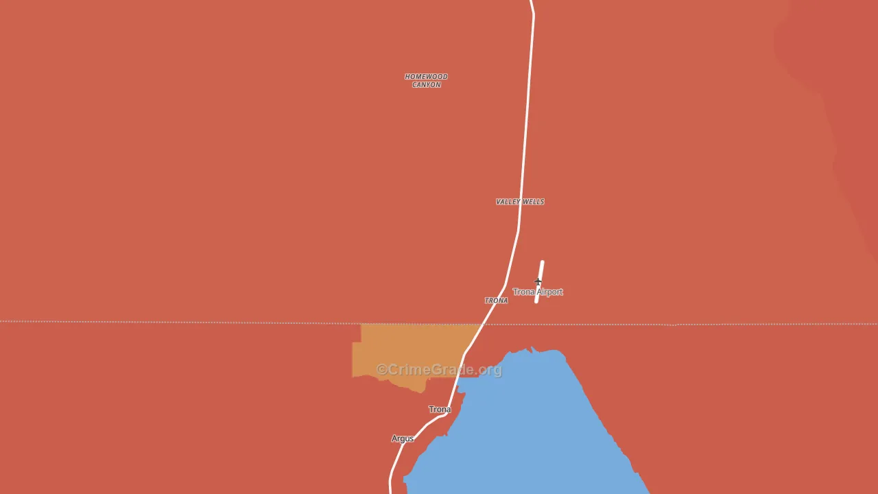 Trona, CA Map of Vandalism Rates
