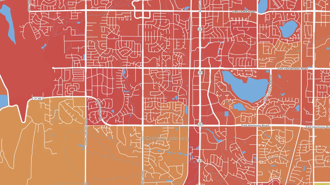 Troutman Park, Fort Collins, CO Map of Vandalism Rates