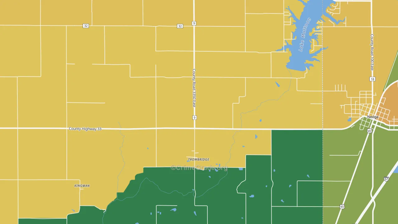Trowbridge, IL Map of Vandalism Rates