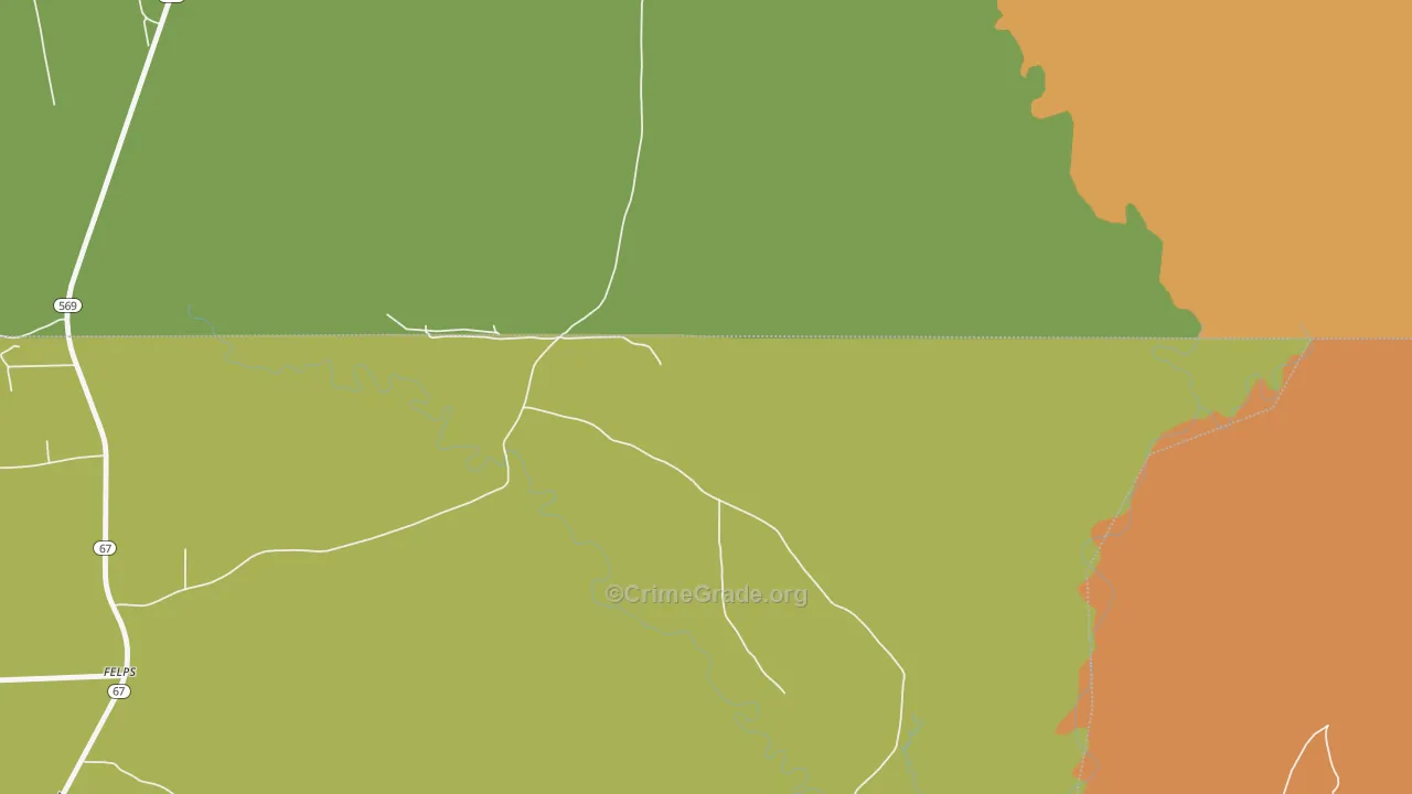 Troy, LA Map of Vandalism Rates