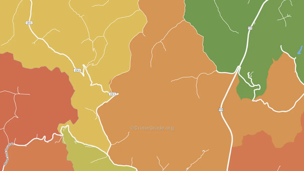 Troy Town, WV Map of Vandalism Rates