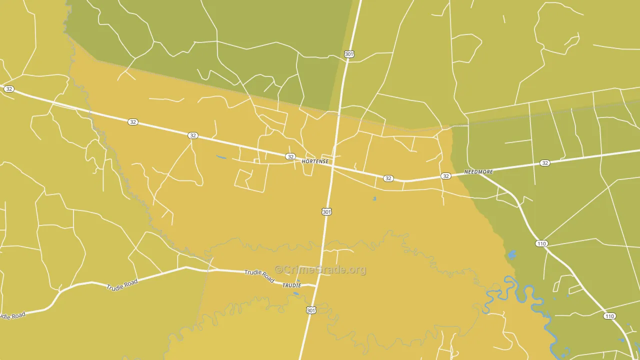 Trudie, GA Map of Vandalism Rates