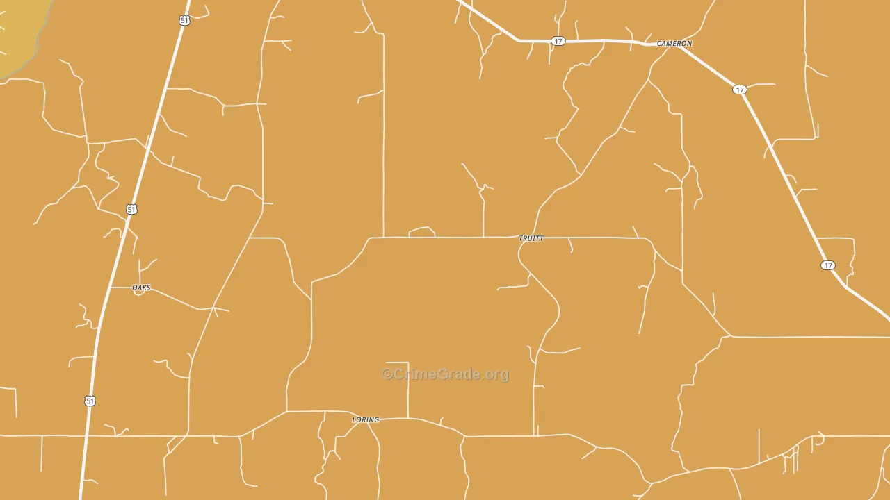Truitt, MS Map of Vandalism Rates