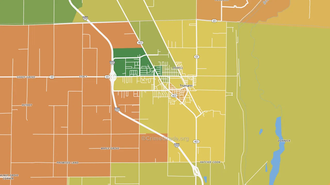 Trumann, AR Map of Vandalism Rates