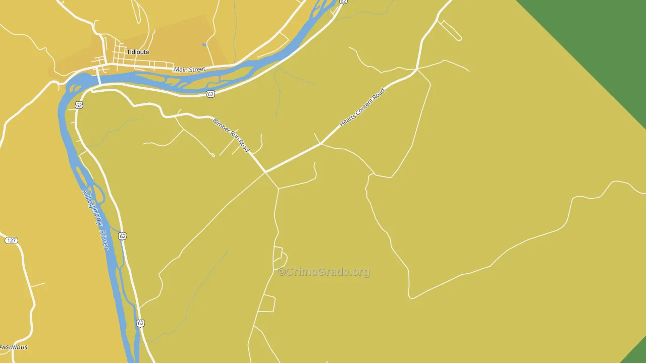 Trunkeyville, PA Map of Vandalism Rates