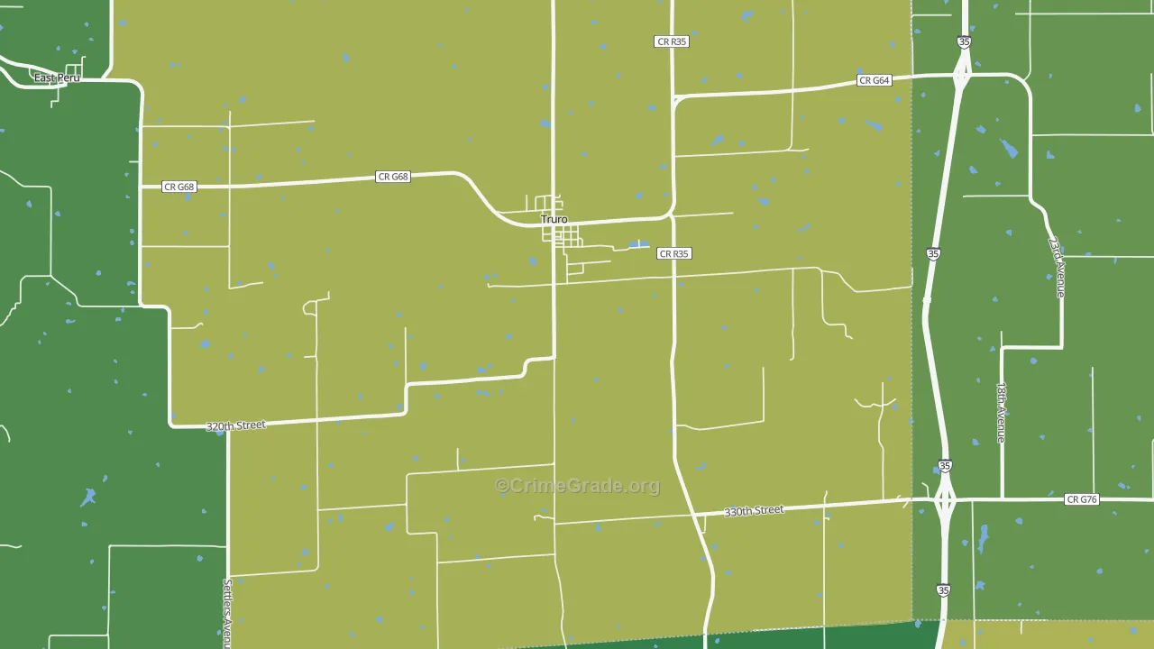 Truro, IA Map of Vandalism Rates