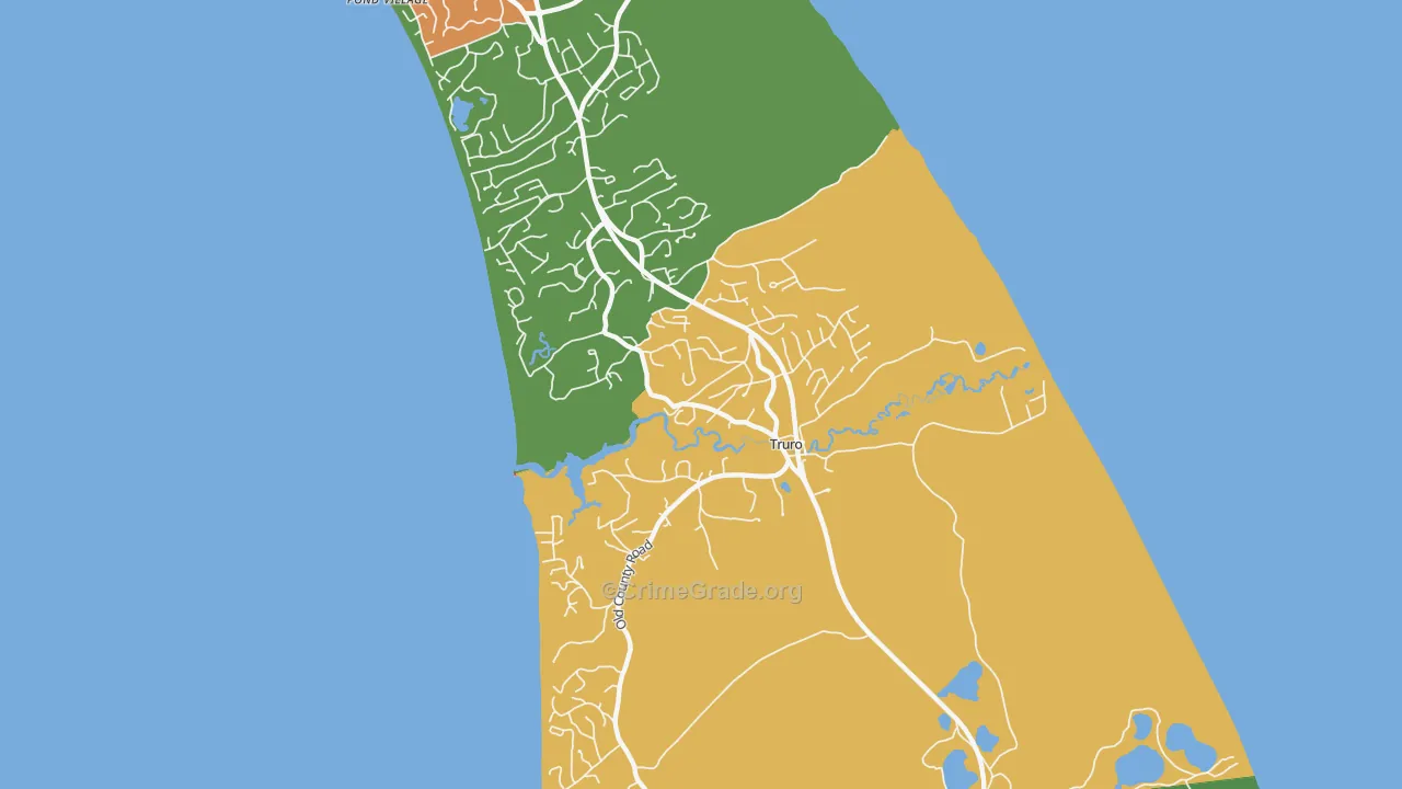 Truro, MA Map of Vandalism Rates