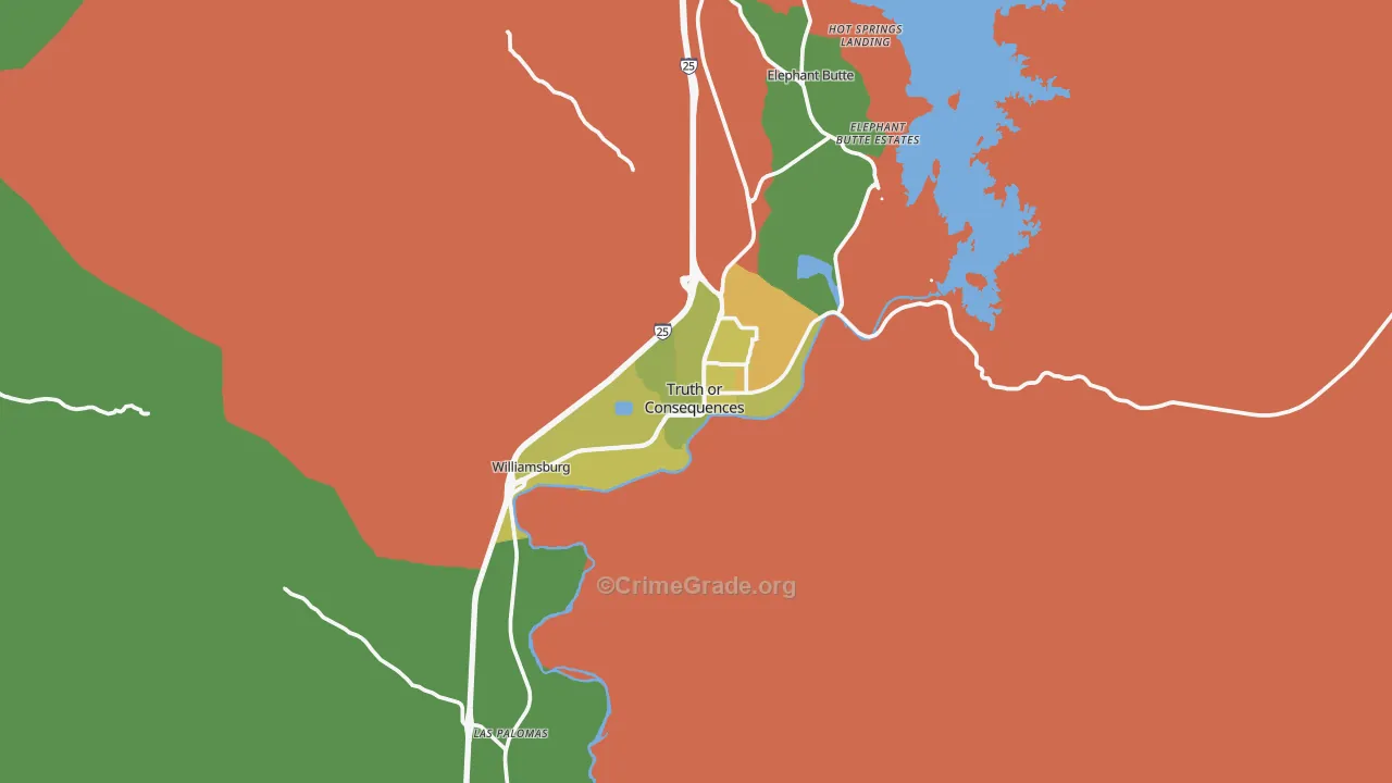 Truth Or Consequences, NM Map of Vandalism Rates