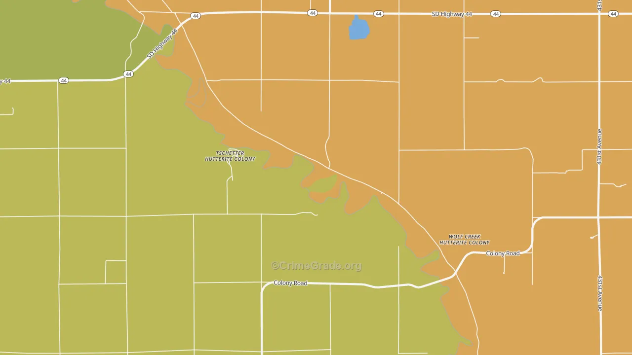 Tschetter Colony, SD Map of Vandalism Rates