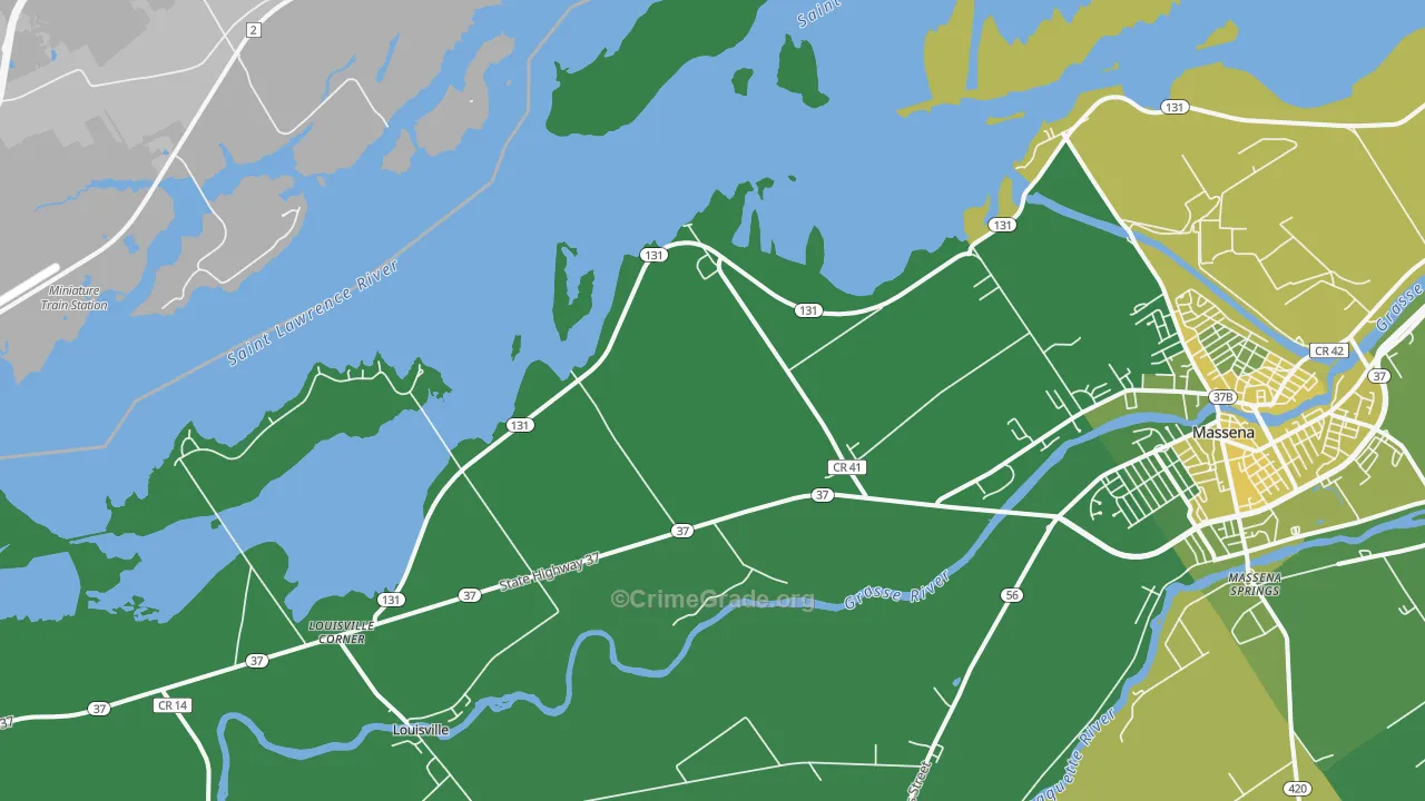 Tucker Terrace, NY Map of Vandalism Rates