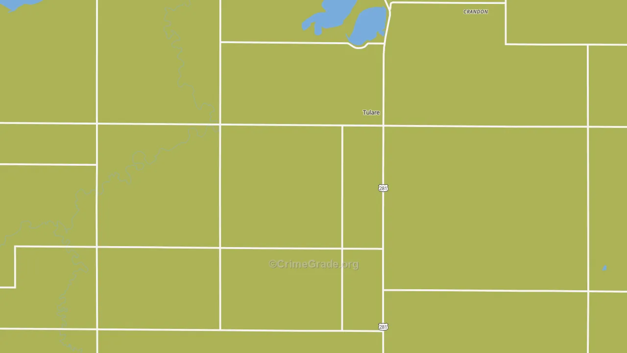 Tulare, SD Map of Vandalism Rates