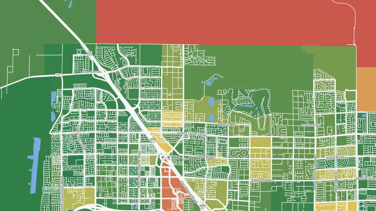 Tule Springs, Las Vegas, NV Map of Vandalism Rates