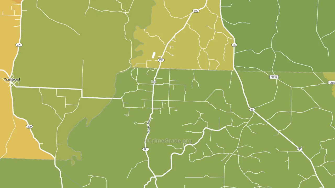 Tull, AR Map of Vandalism Rates