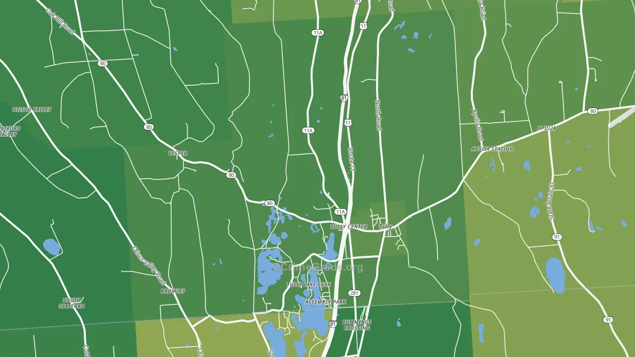 Tully, NY Map of Vandalism Rates