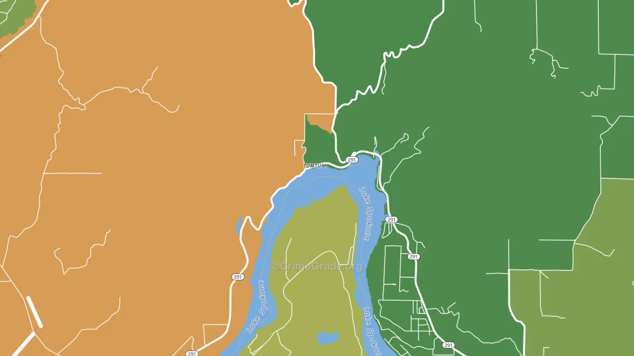 Tumtum, WA Map of Vandalism Rates