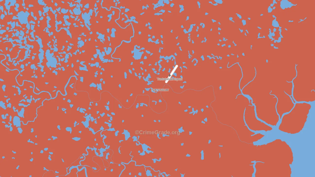 Tuntutuliak, AK Map of Vandalism Rates