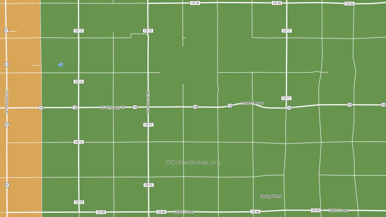 Turkey Ridge, SD Map of Vandalism Rates