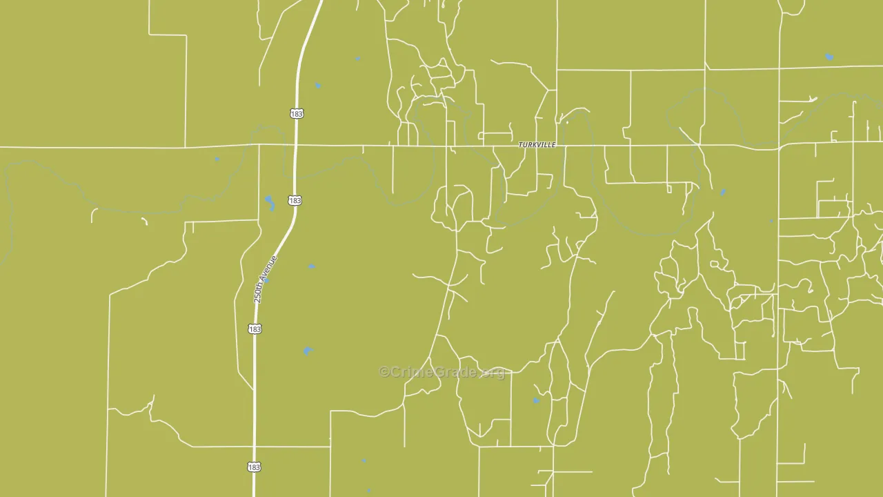 Turkville, KS Map of Vandalism Rates