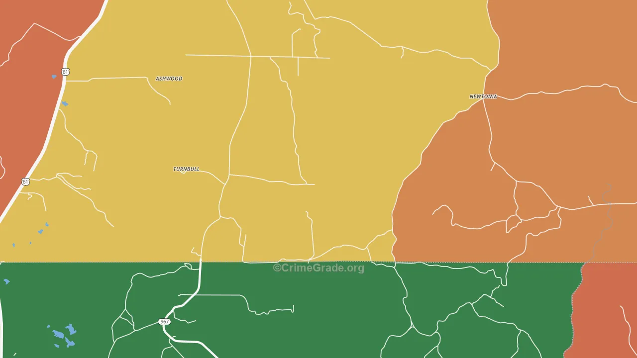 Turnbull, MS Map of Vandalism Rates