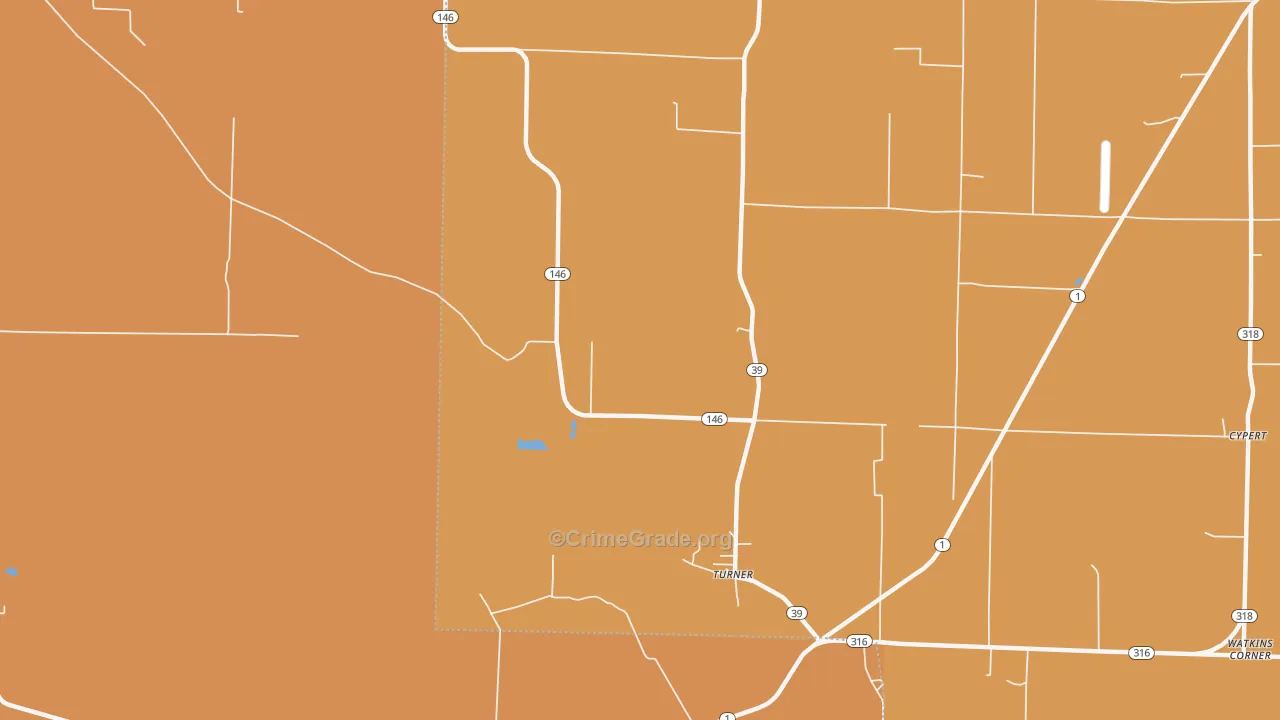 Turner, AR Map of Vandalism Rates