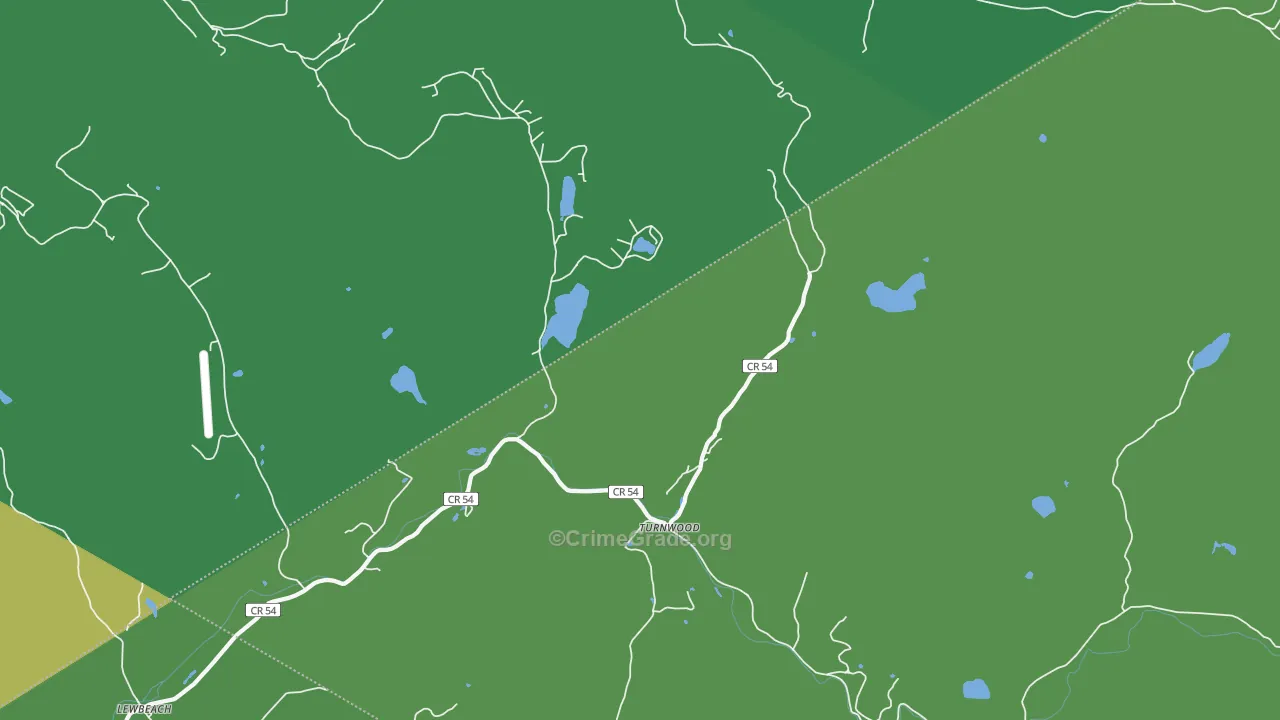 Turnwood, NY Map of Vandalism Rates