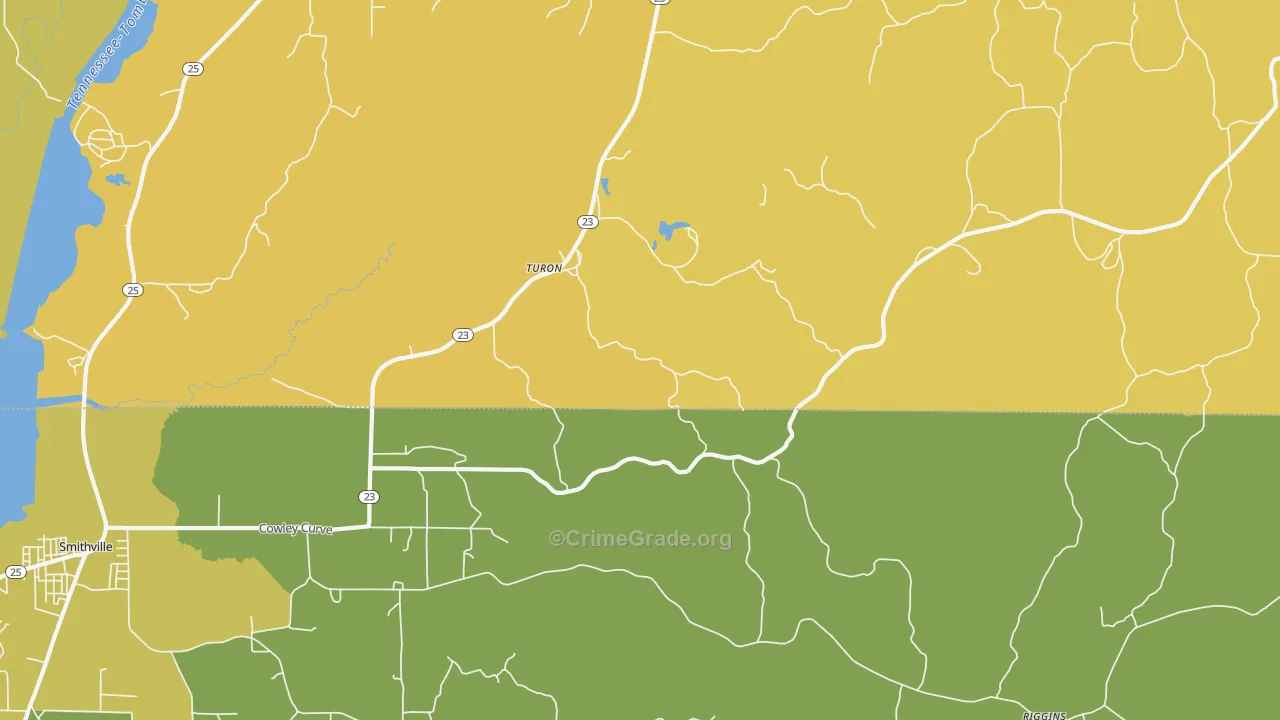 Turon, MS Map of Vandalism Rates