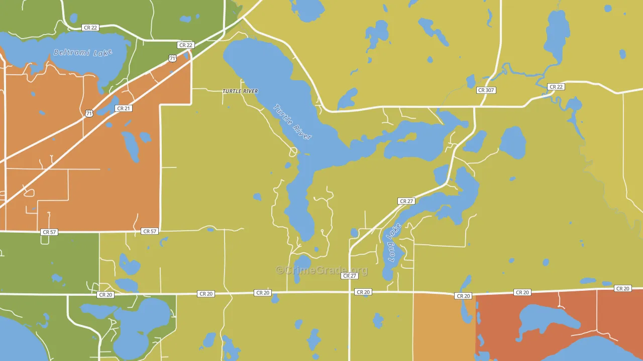 Turtle River, MN Map of Vandalism Rates